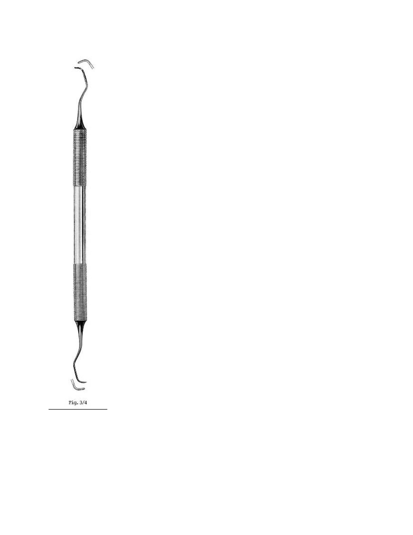 ASA GRACEY CURETTES, FIG. 3/4, ROUND KNURLING HANDLE