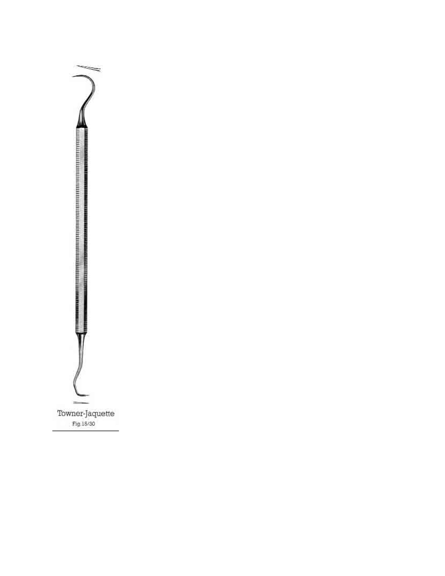 ASA TOWNER-JAQUETTE SCALER, DOUBLE ENDED, SERRATED HANDLE