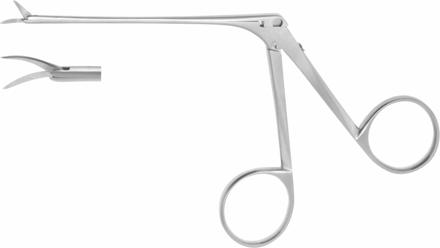 ASA MICRO ALIGATOR EAR SCISSOR, SERRATED JAWS, 0.4MM BLADE, 8.9CM SHAFT