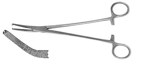 ASA PHANEAF UTERINE FORCEPS, 1X2TEETH, CVD, 8.5INCHES