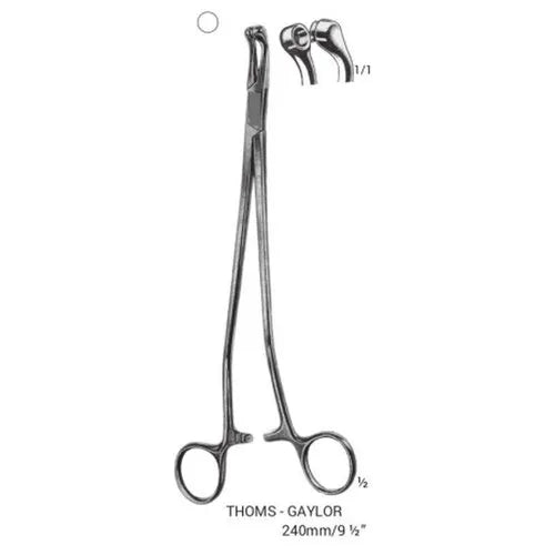 ASA THOMAS-GAYLOR UTERINE BIOPSY FORCEPS, ANGLED SHANK, CURVED JAWS, 5MM BITE, INTER FITTED CUPS, 9.5INCHES
