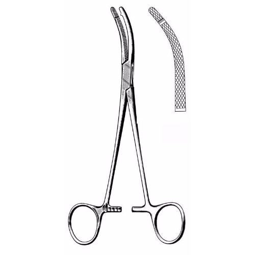 ASA HEANEY HESTERECTOMY FORCEPS, HEAVEY PATTERN, SINGLE TOOTHED, 8.5INCHES CVD