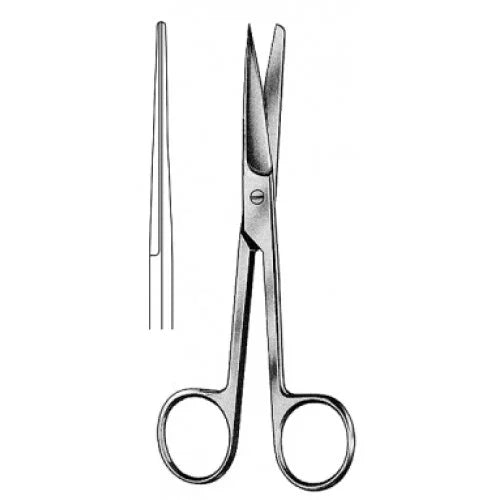 ASA OPERATING SCISSORS, SH/BL, 6.5INCHES, STR